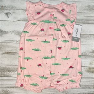 Carter’s Baby Girl Romper 6 Months New With Tag